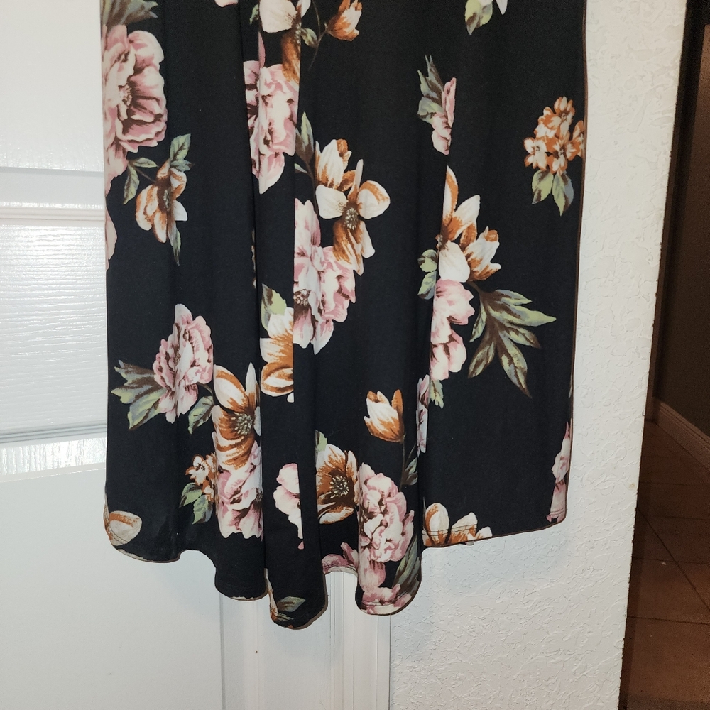 Fortune+Ivy Floral Hi-Low Midi Wrap Around Dress Short Sleeves Size 1X - Picture 6 of 8
